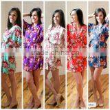 Cheap Rayon Cotton Floral Flower Spa Bath Robe thumbnail-1