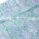 RTHCFC-13 Hand Block Cotton Flower Printed Fabric Manufacturer Wholesaler Jaipur
