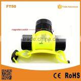 FT50 IPX8 Waterproof Plastic Underwater Diving Led Equipment Professional Diving Light
