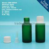 15ml 1/2 oz Green Glass Essential Oil Bottle With White Tamper-evident Cap thumbnail-1