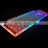 New LED Illuminated Gaming Keyboard,Seven Adjustable Color Backlit Keyboard With Aluminium Alloy Top Cover thumbnail-3