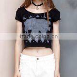 custom short sleeve women cotton t-shirt china supplier/summer tops