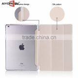 New Arrive Silk Pattern Smart Cover Auto Wake up Connection Case for IPad Mini1/2/3 Case With 10 Colors thumbnail-2