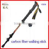 Cheap Three Sections Carbon Fiber Telescopic Trekking Pole Nordic Walking Stick thumbnail-3