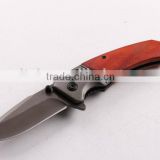 OEM 440 stainless steel camping knife with Titanium coated surface