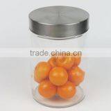 750ml Plain Glass Storage Jar and Metal Cover, Glass Food Container With Cover thumbnail-2