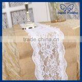 RU001C New 2015 Fancy Weddding Burlap and Lace Table Runner thumbnail-1