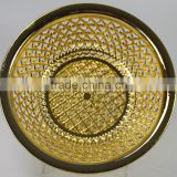 top quality gold colour electroplate hollow out busket