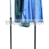 Single Black Rod Adjustable Garment Rack thumbnail-1