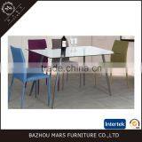 Hot Sale Cheap Clear Glass Dining Table 4 Chairs Set thumbnail-2