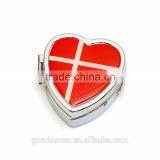 printable custom logo heart shape cute decorative wholesale metal pill box