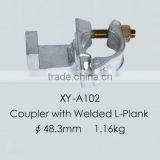 Scaffolding Coupler/Clamps with Welded L-Plank