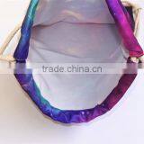 Promotional Canvas Pattern Printing Drawstring Backpack Bag thumbnail-2