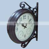 3 in 1 Outdoor Rotating Metal Double Sided Clock thumbnail-3