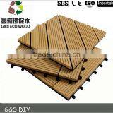 High quality anti-slip bathroom wooden floor tiles eco-friendly wpc decking tiles