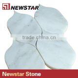 Lantern Shape Bianco Carrara White Marble Mosaic thumbnail-3