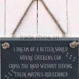 Decorative Natural Slate Hanging Sign ,welcome Plaque thumbnail-4