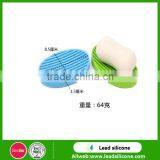 Silicone Oval Shape Shower Soap Saver Dish Holder thumbnail-3