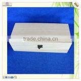 Small Custom Unfinished Rustic Hinged Wooden Box thumbnail-1