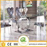 TH286-1Modern Stainless Steel Dining Table Chair/Glass Table Dining Room Furniture Sets thumbnail-2