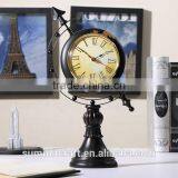 American Globe Desk Clock Resin Antique Globe Clock thumbnail-2