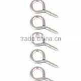 Silver Color Zinc Plated Metal Cup Hooks Eye Shape Screw Hooks Self-tapping Screws Hooks Ring thumbnail-4