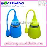 Green Silicone Tea Infuser Leaf Handle with Steel Ball