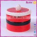 Round Shaped Ceramic Christmas Candy Jar With Lid thumbnail-3