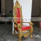 Wedding Stage Bride and Groom King Throne Chair With Lions Armrest thumbnail-3