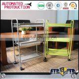 Small Mobile Steel 4 Wheels Food Trolley for Storage thumbnail-5