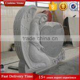 G603 Grey Angel Heart Headstone Monument Tombstone thumbnail-2