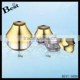 Luxury 30ml 50ml Cosmetic Cream Jar Empty Unique Eye Shape Green Gold Black Color Cosmetic Conatiner Screw Cap thumbnail-3