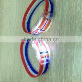 2016 Hot Selling National Flag Bracelet/ LED Silicone Bracelet China Supplier thumbnail-2