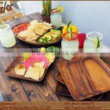 Beauty Acacia Wood Antique Wooden Plate for Breakfast thumbnail-3