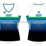 Dry Fit Women's Singlet, Narrow on Wasit, V Neck, Full Sublimated Print thumbnail-1