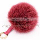 CX-A-63 Fluffy Fashion Cute Ball Keychain Rabbit Genuine Fox Fur Pompom thumbnail-6