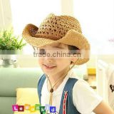 Fashion Design Cow Boy Straw hat for Childern