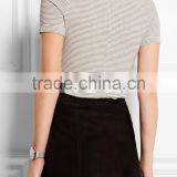 Striped Stretch-jersey Polo Shirt Women Wholesale thumbnail-3