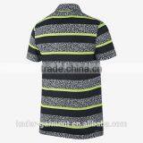 Wholesale Short Sleeve 100% Cotton Mens Polo Shirts With Highlight Stripe thumbnail-2