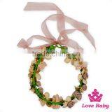 FGA041 Yiwu Lovebaby Cheap Plastic Floewr With Lace Ribbon Stylish Girls Hairband thumbnail-1