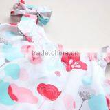 2016 New Print Design Flower Ruffles Baby Girls Dresses thumbnail-4