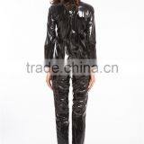 2016 Walson Black Shiny WETLOOK CATSUIT Catwoman Ladies Fancy Dress COSTUME thumbnail-3