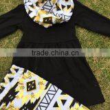 Baby Girls Clothes FALL/Winter Kids 3 Pieces Scarf Aztec Pant Sets Girls Hot Sell Boutique Clothes Kids Suit thumbnail-3