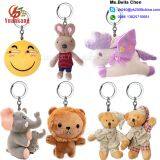 Custom Animal Key Chain Owl Shark Monkey Rabbit Koala Unicorn Elephant Bunny Emoji Teddy Bear Lion Plush Keychain thumbnail-1
