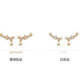 Fashion Jewelry Three Star Crawler Earring thumbnail-2
