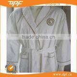 2016 Hot Selling 100% Cotton Embroidery Terry White Hotel Robe. thumbnail-3