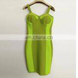 Amigo 2017 New Design Green Strape Backless Sexy Bandage Dress Midi Tube Evening Dresses for Girls Party Wear thumbnail-1