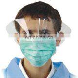 disposable face mask with anti-fog shield