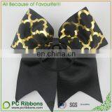 Carolina Blue Navy White Cheer/Softball Bow thumbnail-2
