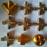 brass cross , nickel plated pipe fittings , 4 ways air connectors